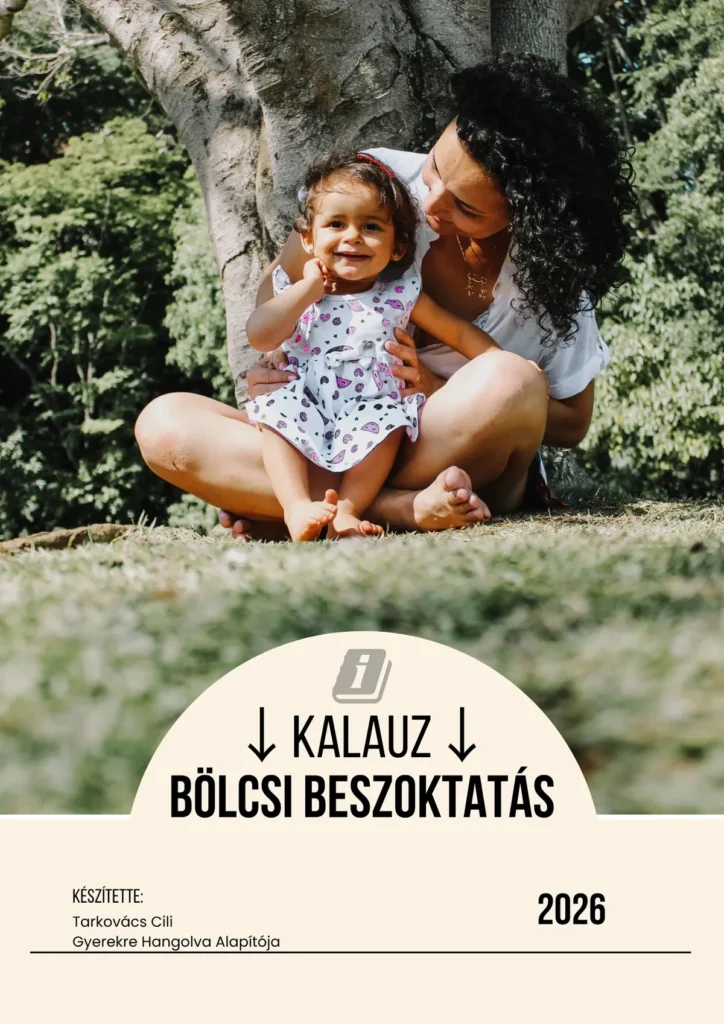Bölcsi Beszoktatás Kalauz 2026 borítója – Tarkovács Cili, Gyerekre Hangolva